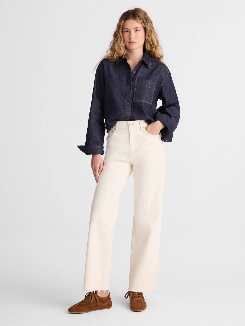 Madewell The Perfect Vintage Wide-Leg Crop Jean SIZE 26 NEW w/ Tag - Picture 2 of 10